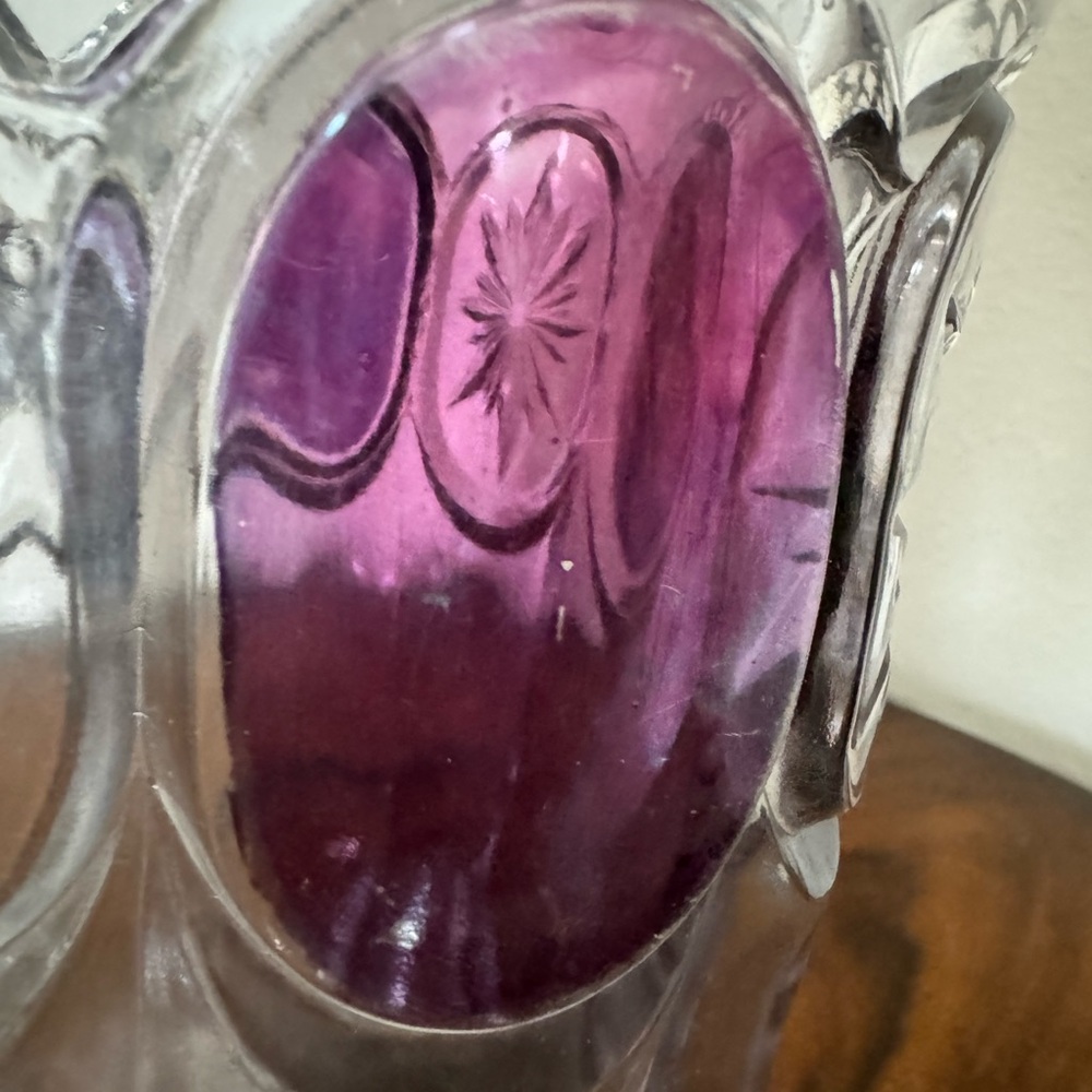 Antique Pitcher by: US Glass Co. EPAG 15155 pattern Nobby Bull’s Eye, Cromwell - Picture 10 of 13